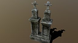 Tombstone (Game Ready) tombstone, cemetery, game_ready, low_poly, tomb