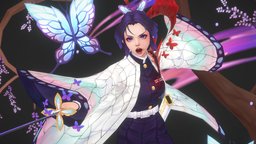 Shinobu_3d handpainted shinobu, handpinated, kimetsunoyaiba, demonslayer, kocho, sinobu, gwimyeolyikalnal