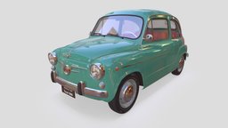 Seat 600 automobile, coche, seat, antique, classic, carro, deleon3d, vehicle, car, seat600, ombligo, pelotilla, seiscientos, seilla, seita, seat_600