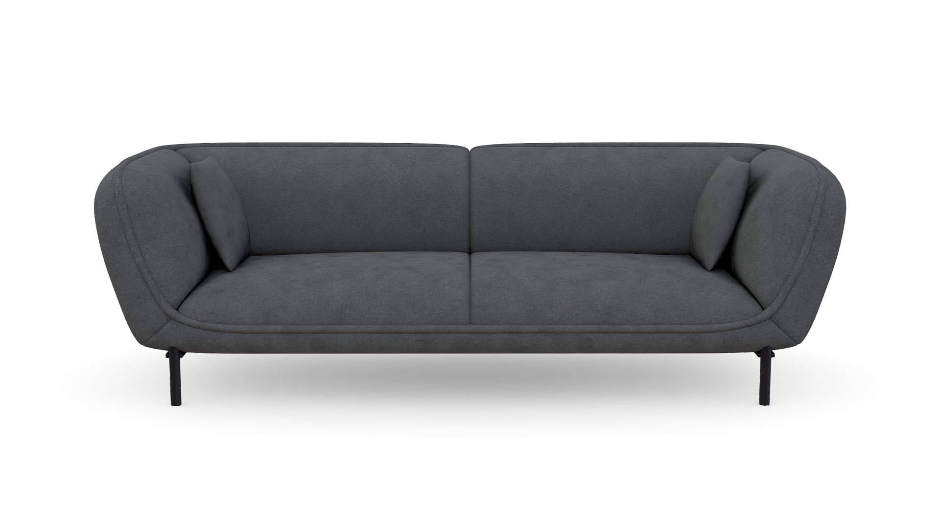 3180377_Sofa Bianca 3 Puestos Tela Kazan Plomo P.Negra - Sofa Bianca 3 Puestos Tela Kazan Plomo P.Negra - Buy Royalty Free 3D model by Inmersivo S.A.S (@tangibledesign) 3d model