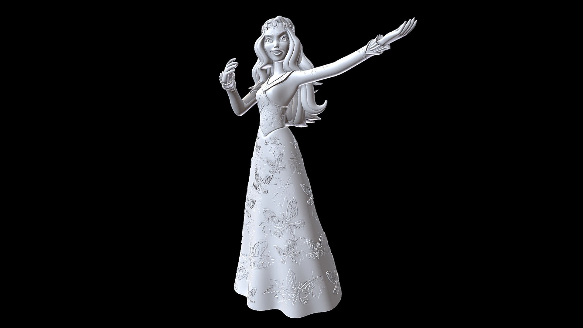 Princess Ivy is an antagonist, later a minor character in Disney Junior animated series, Sofia the First. She is the former evil princess from a faraway black-and-white kingdom whose main desire is to have a kingdom of her very own 3d model
