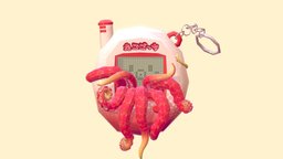 Takogotchi cute, octopus, tentacles, tamagotchi, low-poly, tamagotchichallenge, noai