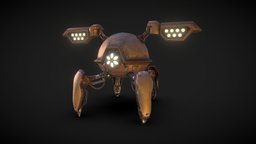 SC Plop PBR Pass 03 -WIP bot, droid, scifiprops, scifimodels, scifi, robot, starcrawlers