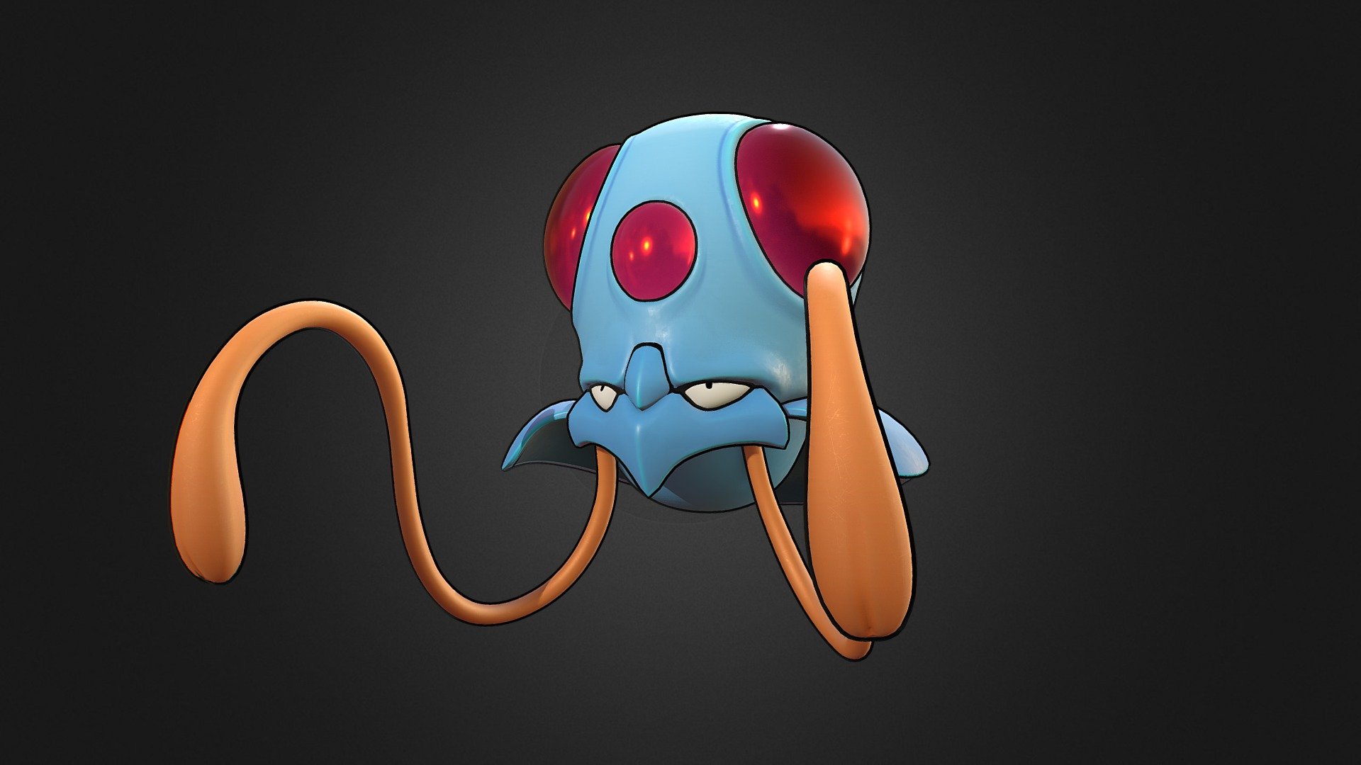 The Darth Vader helmet one - Tentacool Pokemon - 3D model by 3dlogicus 3d model