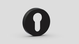 Circle Matt Black Hole Cover modern, plate, element, key, lock, module, classic, handle, metal, minimalist, fittings, locking, knob, levers, design, house, wood, plastic, interior, door