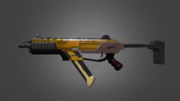 Rifle rifle, assault, rigging, asset, game, texture, scifi, model, sci-fi, animated, gun, textured, rigged, gameready