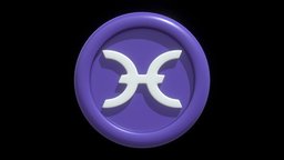 Holochain or HOT Crypto Coin with cartoon style coin, hot, bitcoin, token, currency, finance, crypto, illustration, futures, metaverse, btc, cryptocurrency, blockchain, nft, cartoon, 3d, technology, web3, holochain