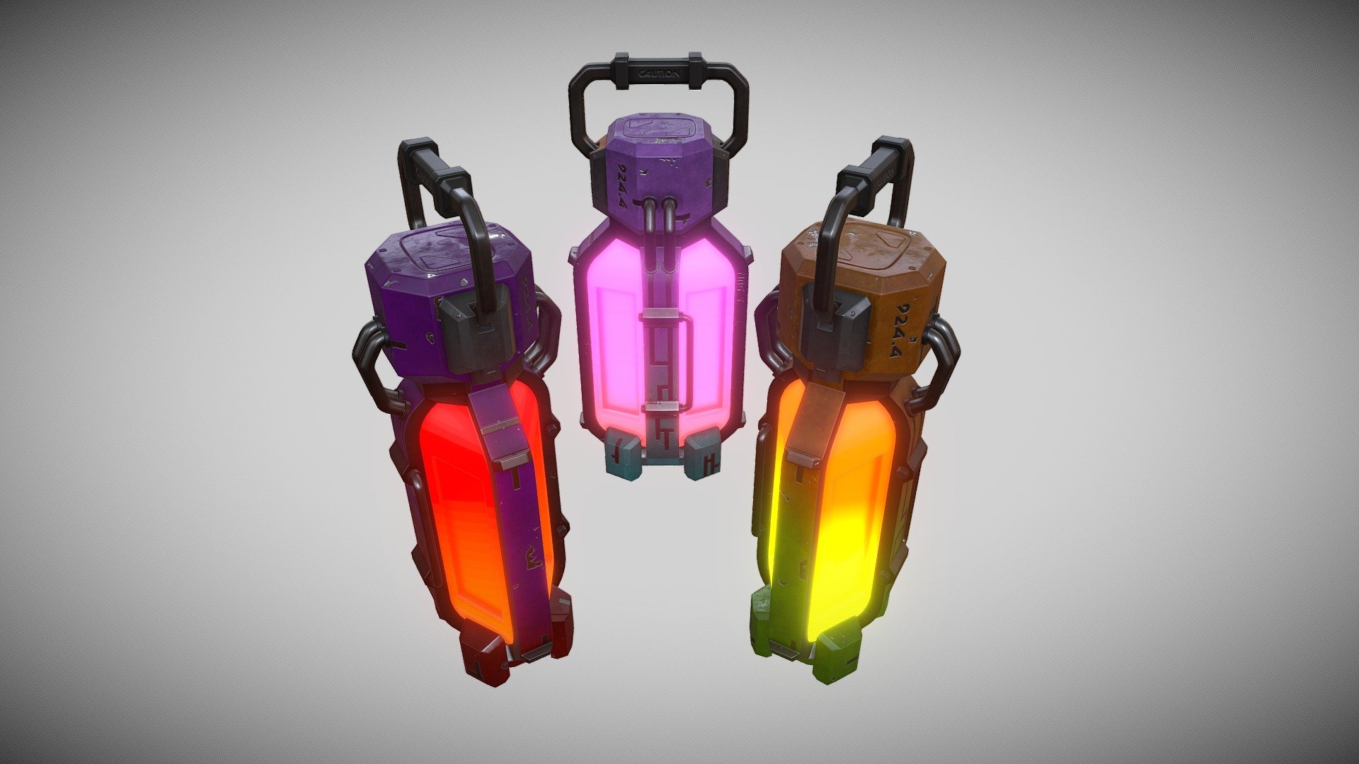 Textures (2048x2048):


1) Base color 

2) Metalness 

3) Roughness 

4) Normal 

5) AO 

6) Emission


+READY FOR UNITY!!!


1) Albedo 

2) MetallicSmoothness

3) Normal 

4) AO 

5) Emission
 

+READY FOR UNREAL ENGINE!!!


1) Base Color

2) Normal

3) OcclusionRoughnessMetallic

4) Emission 


LODs: 


lod0 - 4756 tris,
 
lod1 - 3567 tris, 

lod2 - 2377 tris, 

lod3 - 1188 tris. 


Formats: 


1) .fbx 

2) .png 

3) .obj

4) .3ds

5) .dae

6) .stl


Software used:


1) Blender 

2) Substance Painter
 
3) Marmoset Toolbag 

4) CrazyBump
 - Sci-Fi Energy Batteries - 3D model by NikiYani 3d model