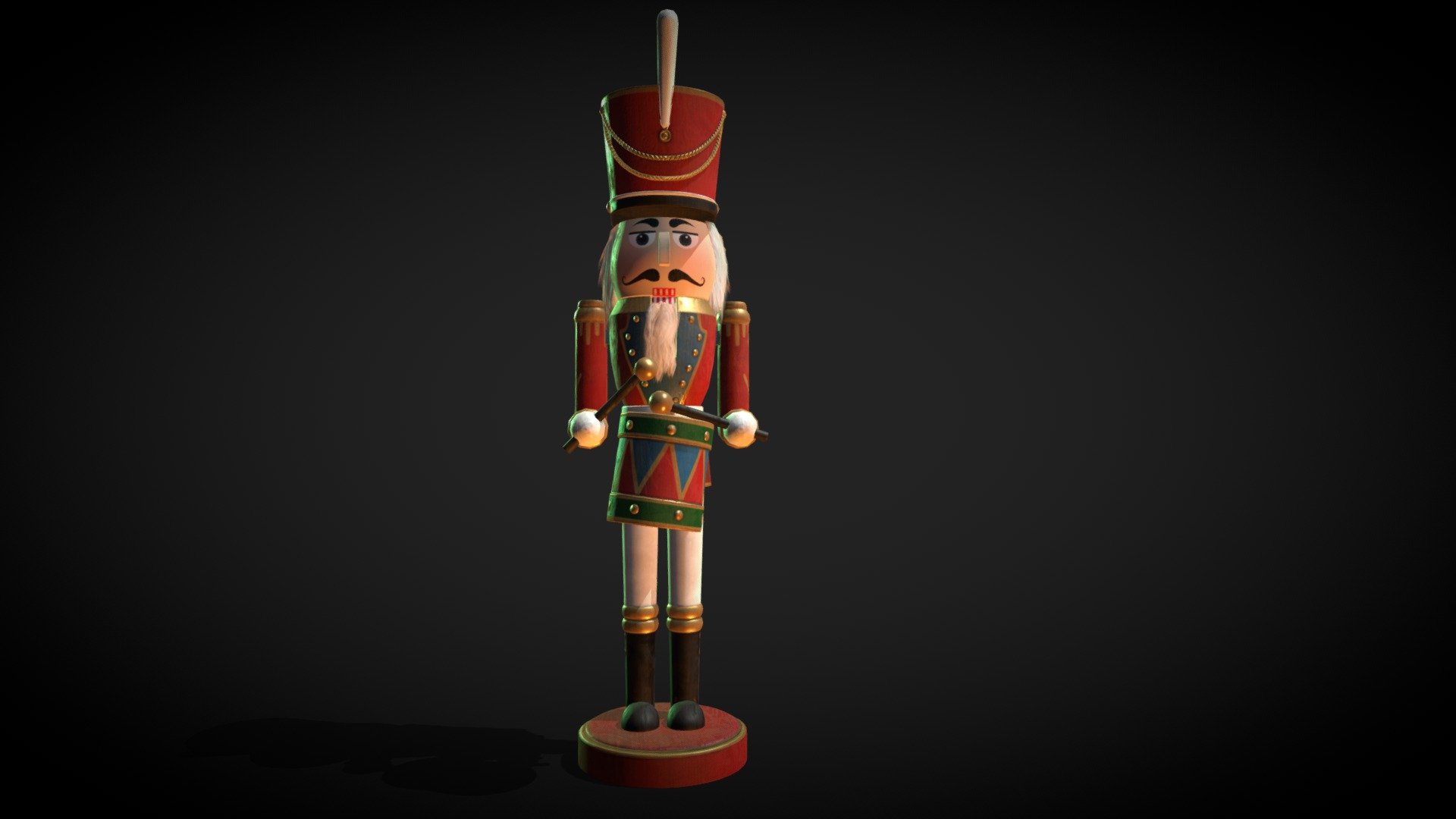 Nutcracker-Drummer
Lowpoly model. Traditional Xmas toy 3d model
