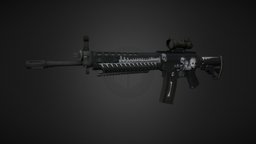 SG 553 _ Charnel global, strike, counter, offensive, charnel, weapon, 3dsmax, 3dsmaxpublisher, skull, workshop