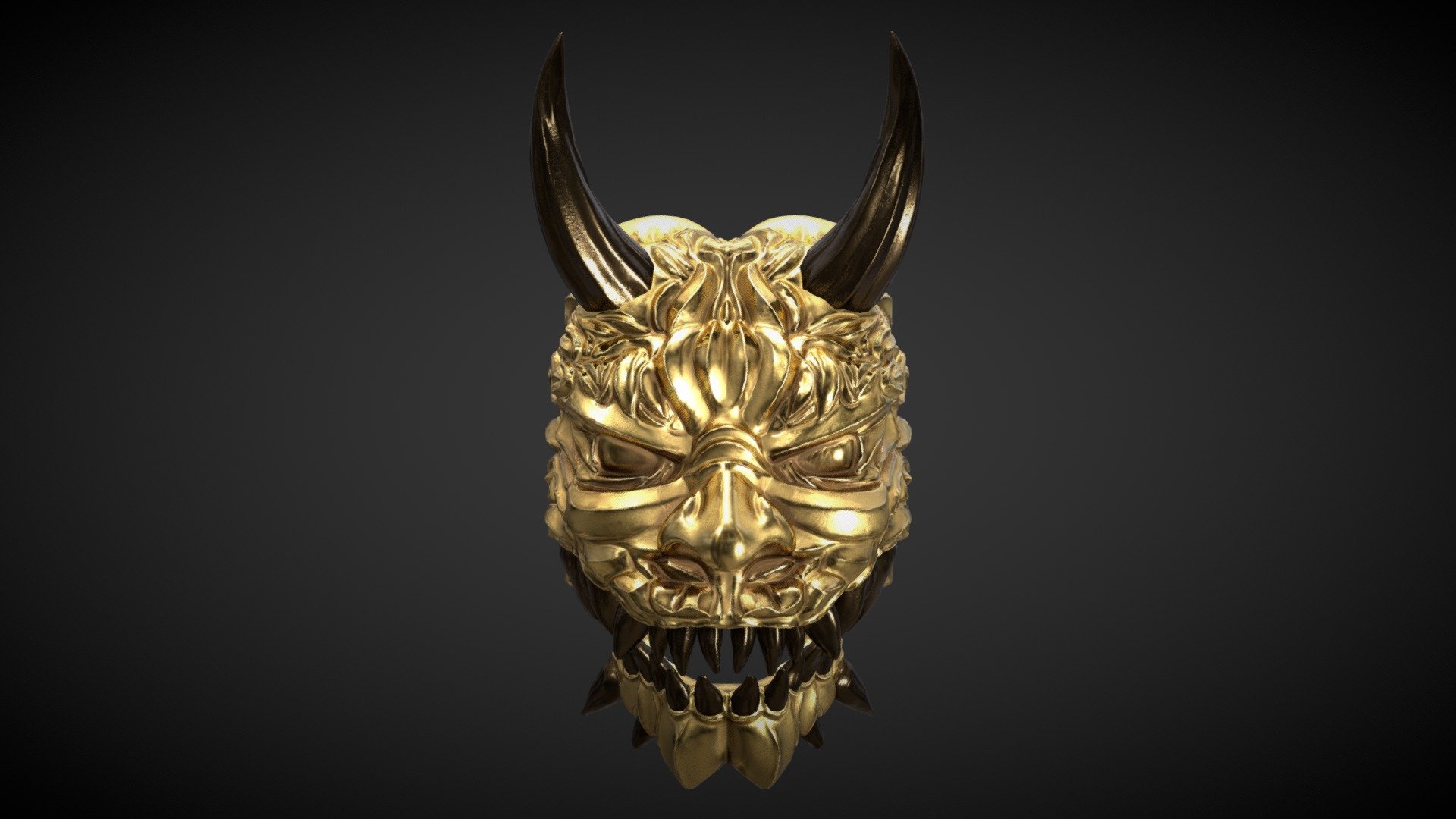 Demon mask made in ZBrush, the design is original as I was experimenting with the DamStandard brush. I really liked how it was turning out, so I decided to finish it 3d model