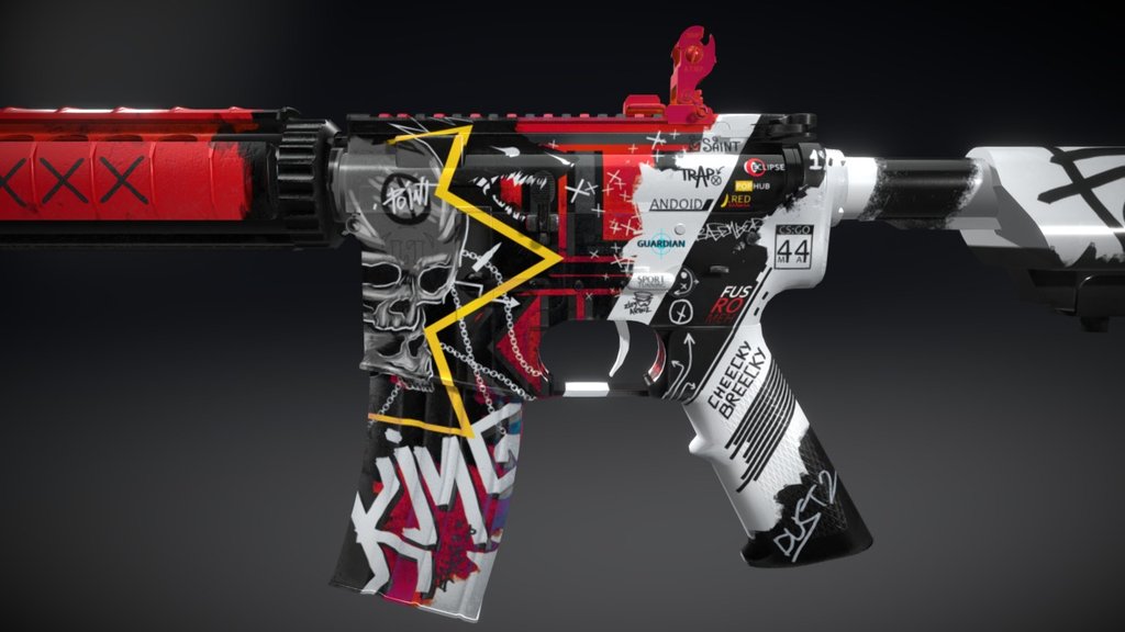 For CS:GO - M4A4 | WildStyle - 3D model by KΛNTUZΛ (@bymerpro) 3d model