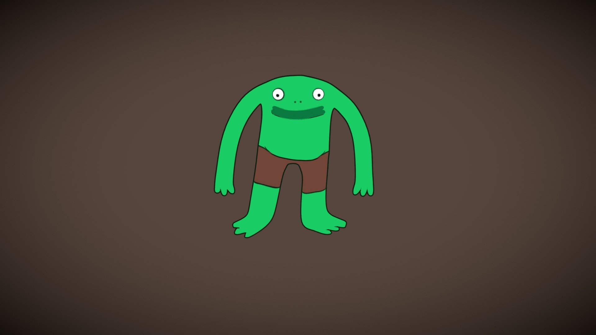 He's Mr. Frog, this is his model. He is 3D, He's 3D now. This is the description, he loves you - Mr Frog - 3D model by ummwell 3d model