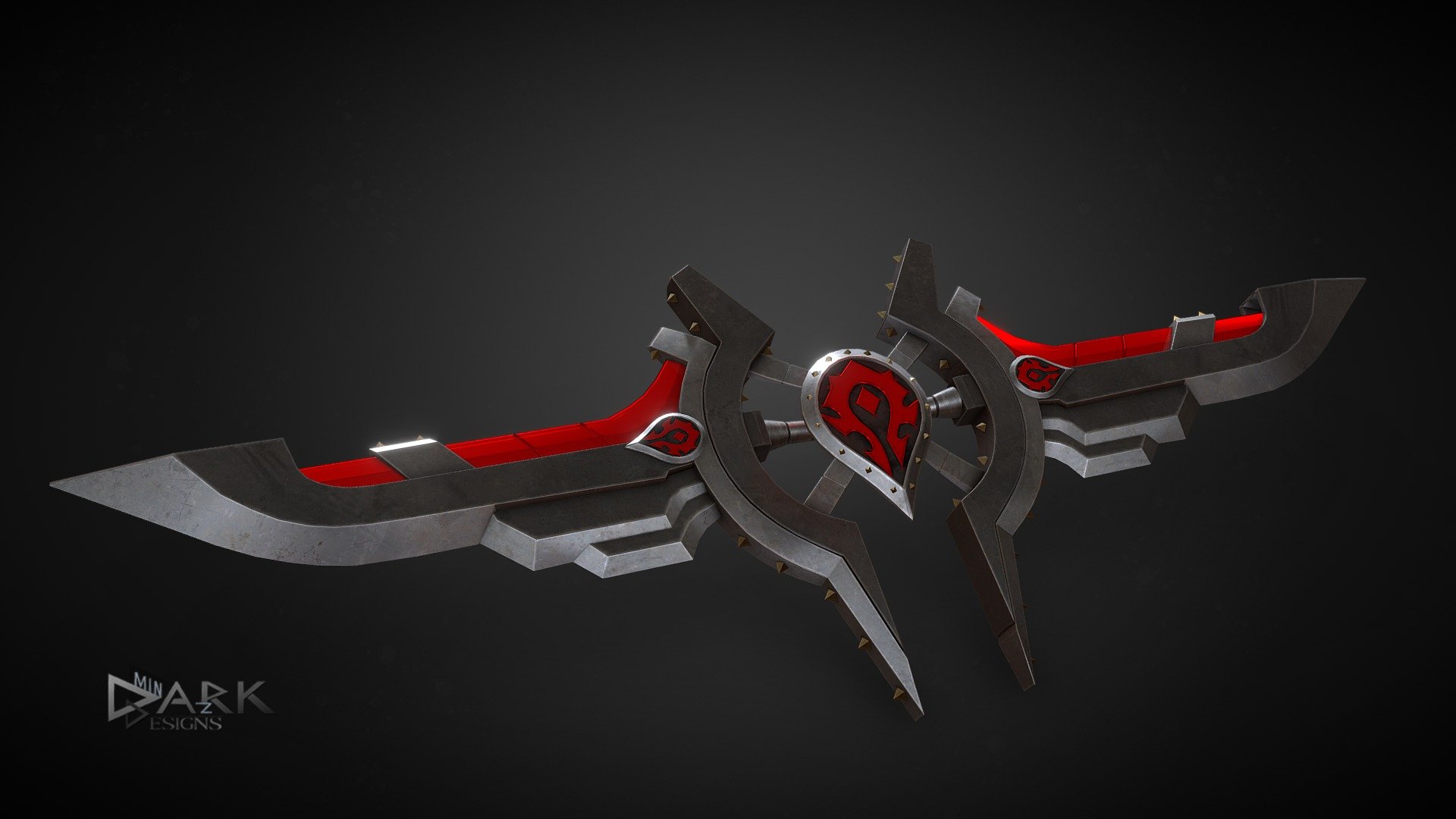Bastion is an area with the appearance of what could resemble Paradise in the collective imagination. Very bright, it is governed by the Kyrians . It is an area where souls seek redemption and forgiveness for the burdens they carry even in death. This is where the Val'kyrs and Guardians of Souls come from .

This is a Warglaive based on the Bastion Theme with a more Horde Spin to it.

Concept based on: 
 - Horde Warglaive of the Bastion [Wow Shadowlands] - Buy Royalty Free 3D model by dark-minaz 3d model