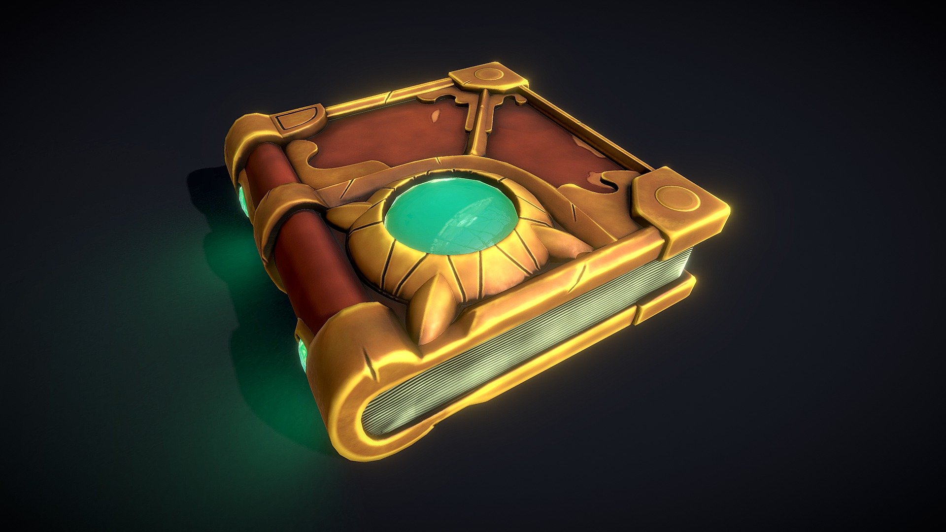 I made this model studing the workflow to create Stylized hand-painted PBR assets using only Blender and their render engine Cycles. I don´t know the original concept author so if you know him please tell me to give him their respective credits.

Watch the full proyect in this link https://www.artstation.com/artwork/lB0Vz - Book of magic - 3D model by The Parabox (@mariamorain) 3d model