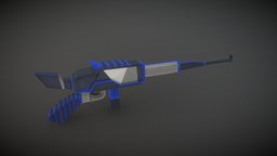 cartoon scifi gun low-poly, cartoon, scifi, gun