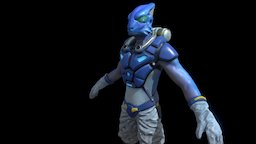 Reptilian Bioscientist alien, ue4, hardsurface, futuristic, characterdesign