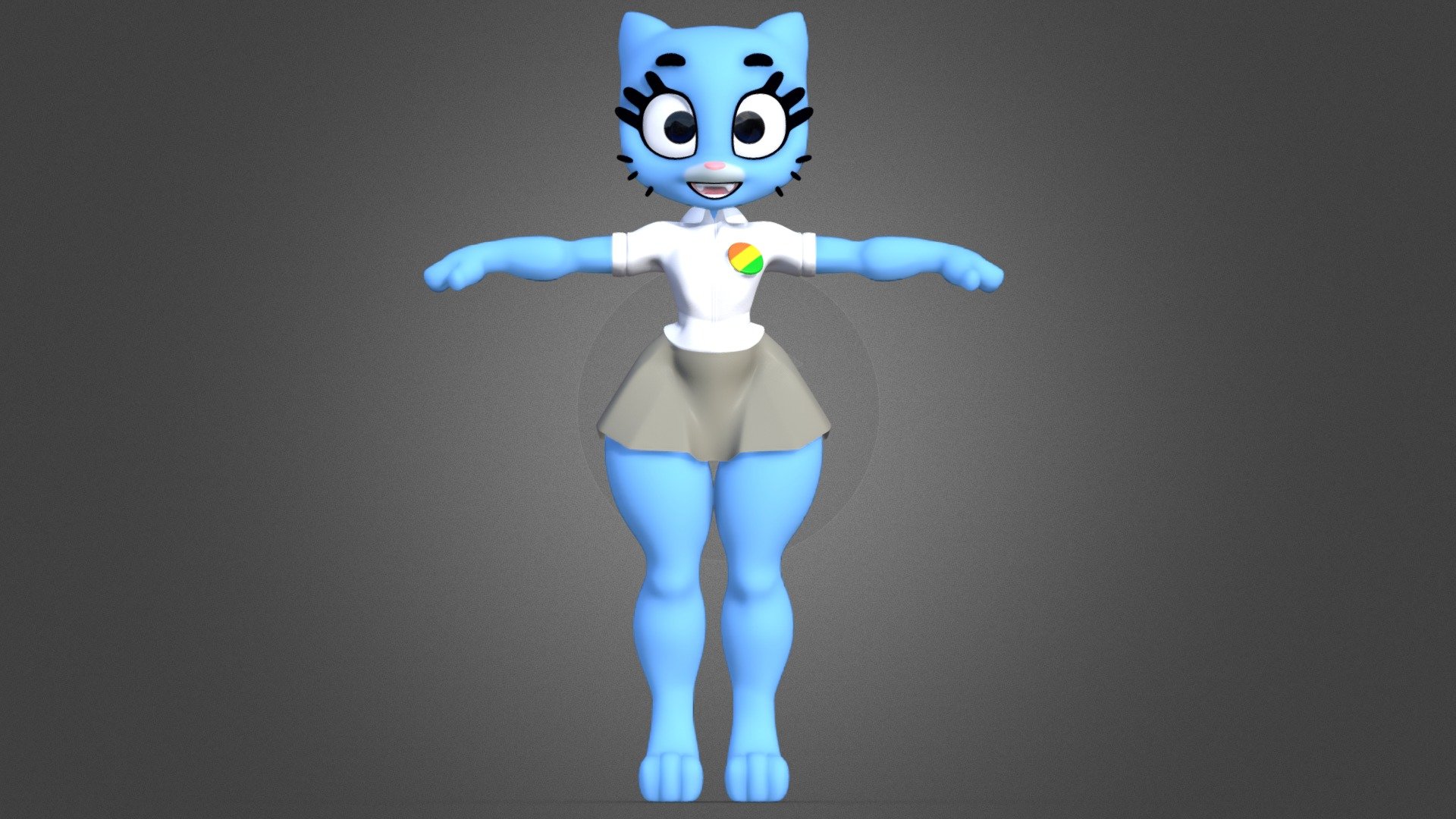 Later there will be for vr chat and rig blender

 - Nicole - 3D model by Teva (@TerrAxy) 3d model