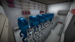 Mittelspannungs Station power, electricity, handmade, blender-3d, substation, vis-all, mittelspannungs-station, factory-planning, control-room, sammelschienen, klimaanlagen, steuerraum, mittelspannungs-raum, animation, building, industrial