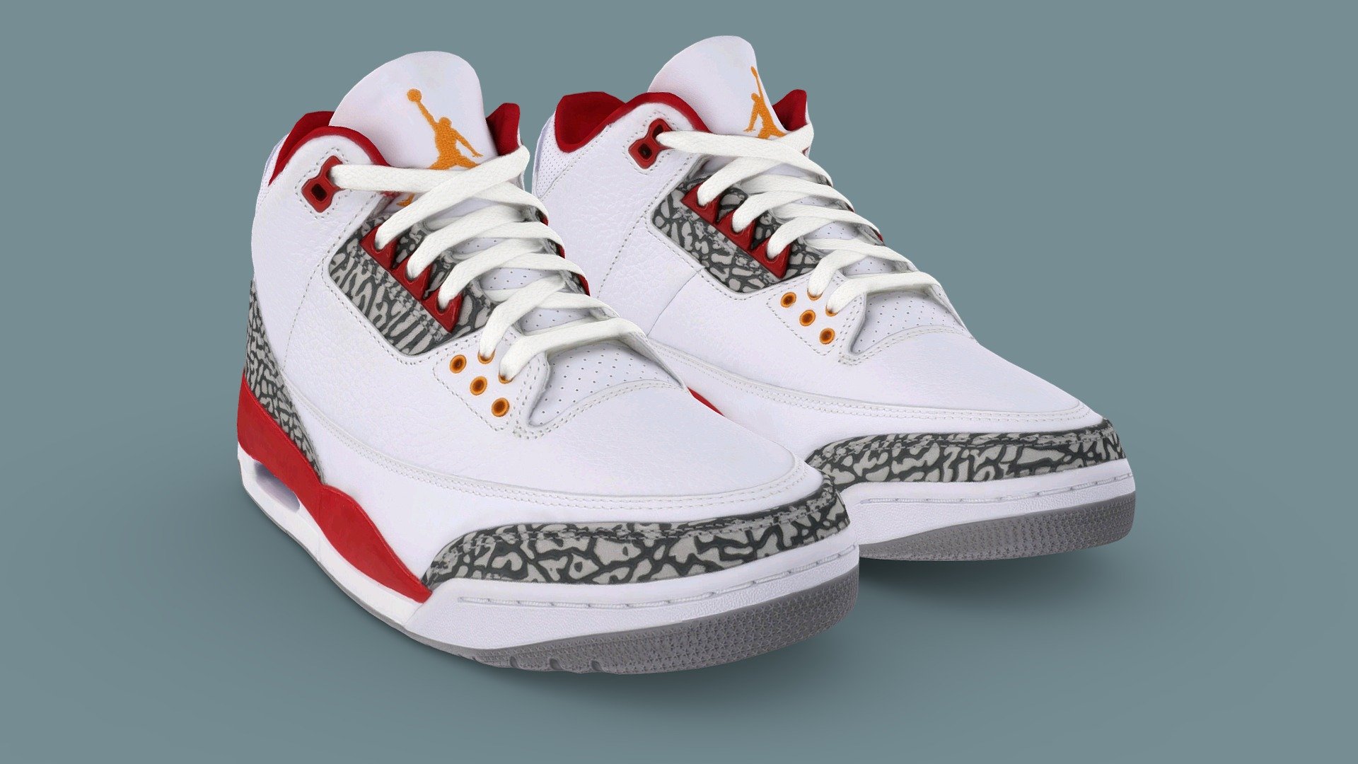 Promotion:Pick any 10 of sneakers for $150.Pick any 5 of sneakers for $90.

A Very Detailed scanned shoes with High-Quality .Reay to use in virtual try on project and game sim 4 or second life.

The Mesh is UV unwrapped.The length of all my shoes is about 24cm.

4096x4096 difuse Texture Map jpg format，in the compressed file rar.

The textures is lighting baked,the texture is uploaded to preview images.

File contains :

FBX .OBJ .stl.collada(dae).Difuse map Texture(jpg format).

If you want to change the colorway of the shoes, it is easy to do it with photopshop. If you want to change the colorway or decrease the polycourt ,I am willing to do it.

This is a professional scanning agency, if you want any other shoes, Don't hesitate to tell me.It will helps a lot.we are available for custom shoes scan.

Don't forget to check my other sneakers,Have a nice day：） - Nike Air Jordan 3 fashion sneaker - Buy Royalty Free 3D model by Vincent Page (@vincentpage) 3d model
