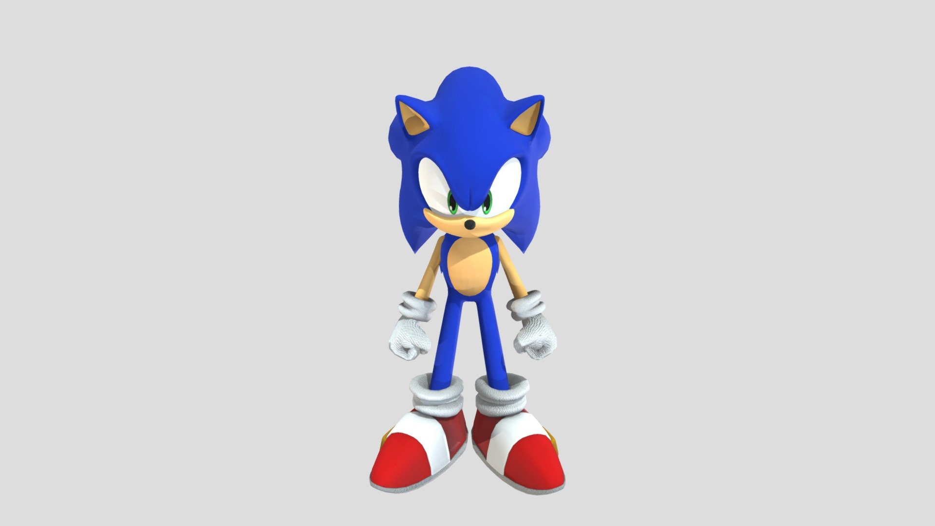 A sonic model in a .FBX file 3d model