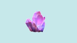 crystal purple, crystal, pink, crystals, low-poly-blender, low-poly, blender, lowpoly, blender3d