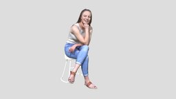 Zoe 1595 Woman Sitting people, posed, woman, character