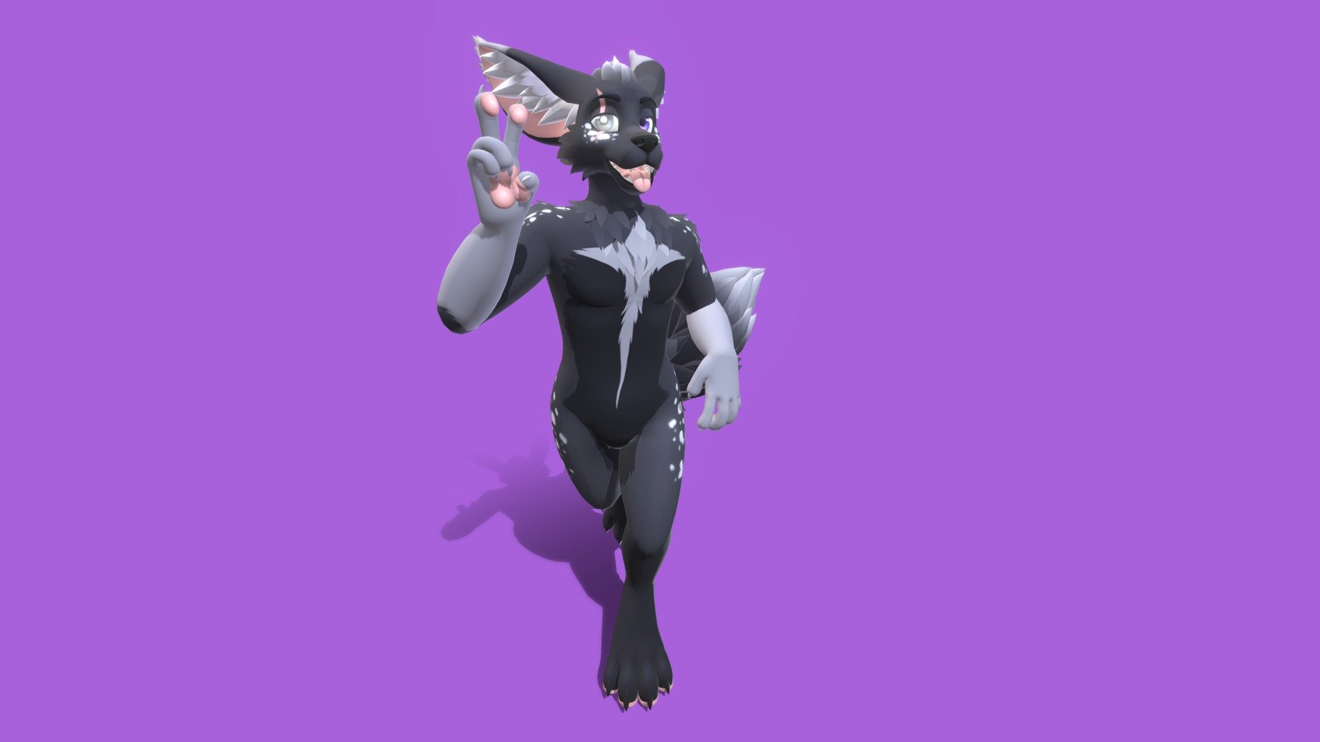 A VR avatar made for Vorii, the Fenec fox! This was a Christmas gift, and a version 2 of his old avatar made about 3 years ago! 
https://skfb.ly/6RnMn

Mesh made in Blender, textured in SAI2

This was made as a custom commission and is not downloadable publicly. Thank you!! For custom commission status, check out my telegram channel t.me/Meelo3D - Vorii VRChat Avatar - Version 2 - 3D model by Meelo 3d model