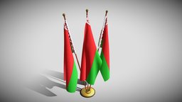 Belarus Flag Pack office, flag, desk, holder, pole