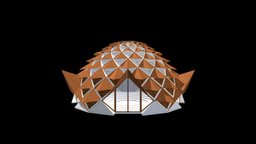Pine Cone Meditation and Yoga Center brain, rhino, parametric, grasshopper, yoga, triangulation, sustainability, pinecone, parametricdesign, meditation, skylight, parametrics, parametricarchitecture, pinealbuilding, hexagonaldesign, sketchup, architecture, abstract, building