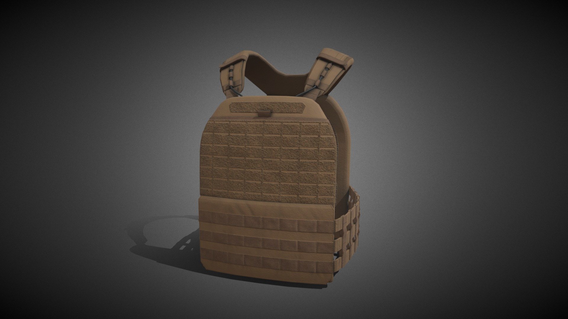 Plate carrier widely used in military/police service, as well as fitness competitions 3d model