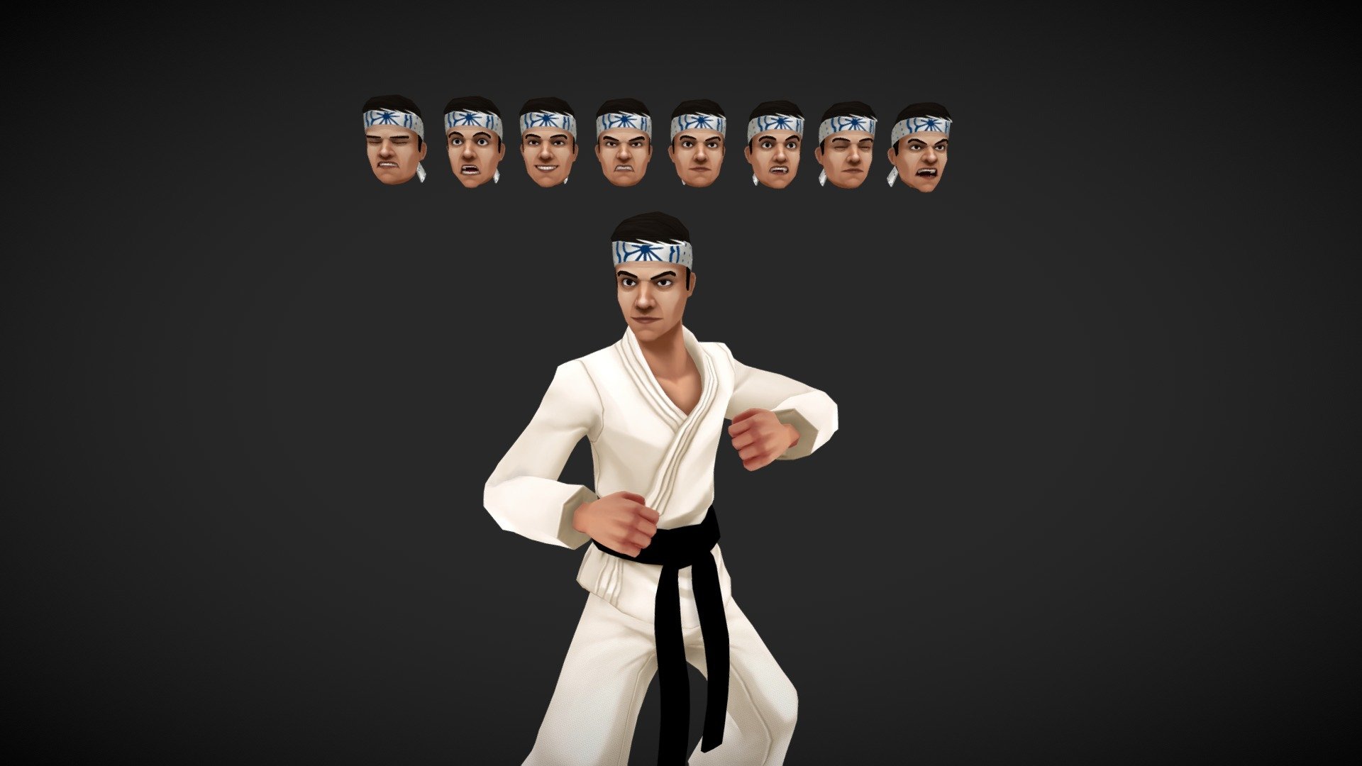 Daniel larusso, Model for the game &ldquo;Cobra kai card fight
