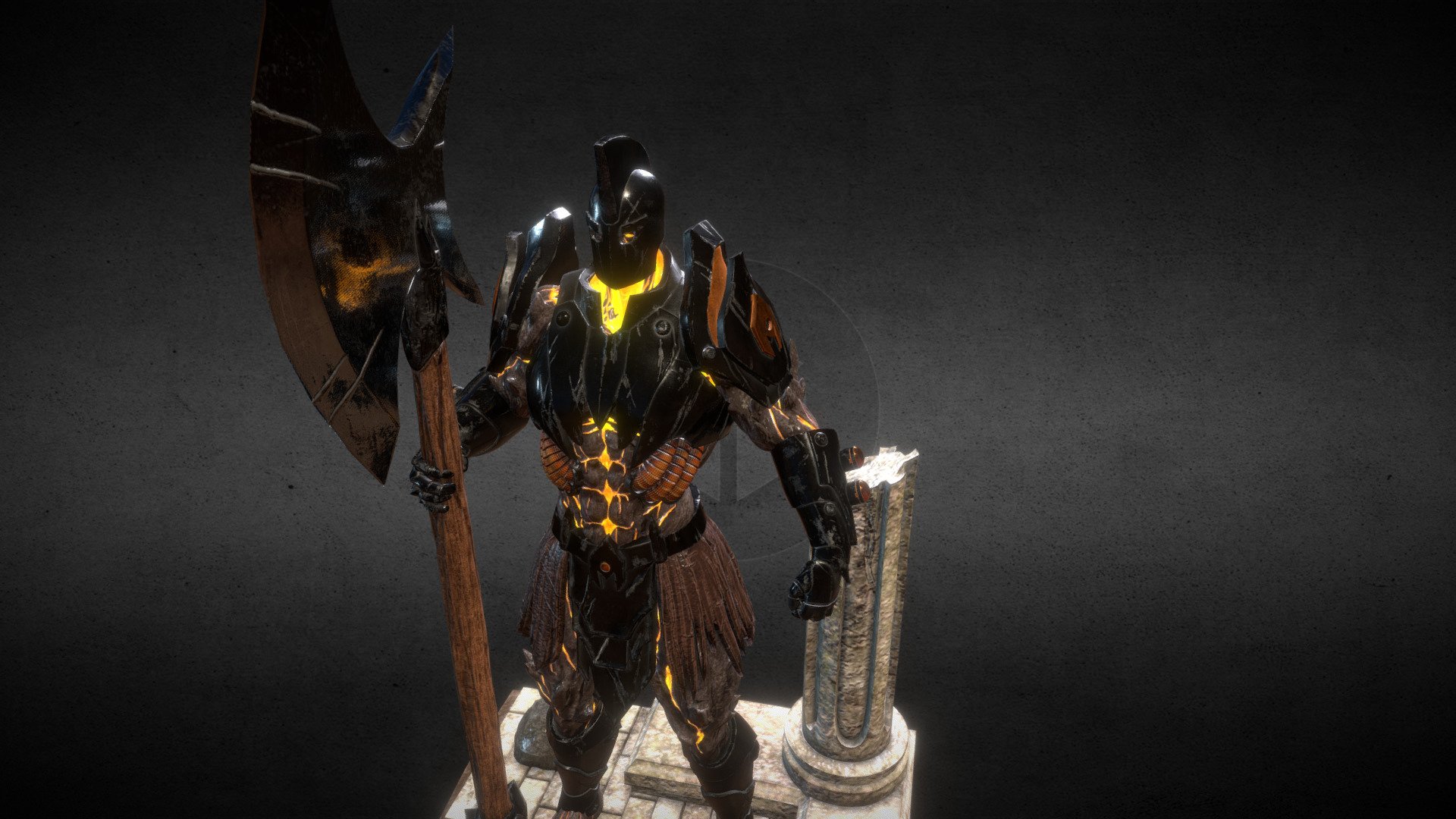 Soldier from Mordrak Castle Forge, this creatures are made by Rahdlen from Lava and rocks.

Model done for Guardians' Destiny Project

Hope you like it! - Lava Colossus - 3D model by Yohiner Moreno (@draxsmyle) 3d model