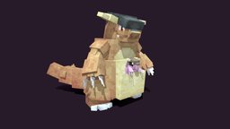 Kangaskhan (Cobblemon) pokemon, kangaskhan, blockbench, minecraft, cobblemon, cobblemonmod