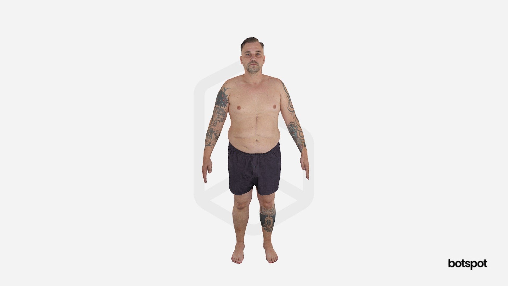 3D scanner: BOTSCAN NEO  

Processing: raw 3D model  

3D scan by botspot 

botspot · WE 3D THE WORLD · www.botspot.de - Fullbody scan // Liver transplantation scars - 3D model by botspot (@botspot3d) 3d model
