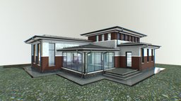 SPA project project, cottage, architect, architectural, residence, vr, pool, virtualreality, rest, pole, billiards, spa, anturage, game, 3d, model, design, house, home, building, sketchfab, download, gameready