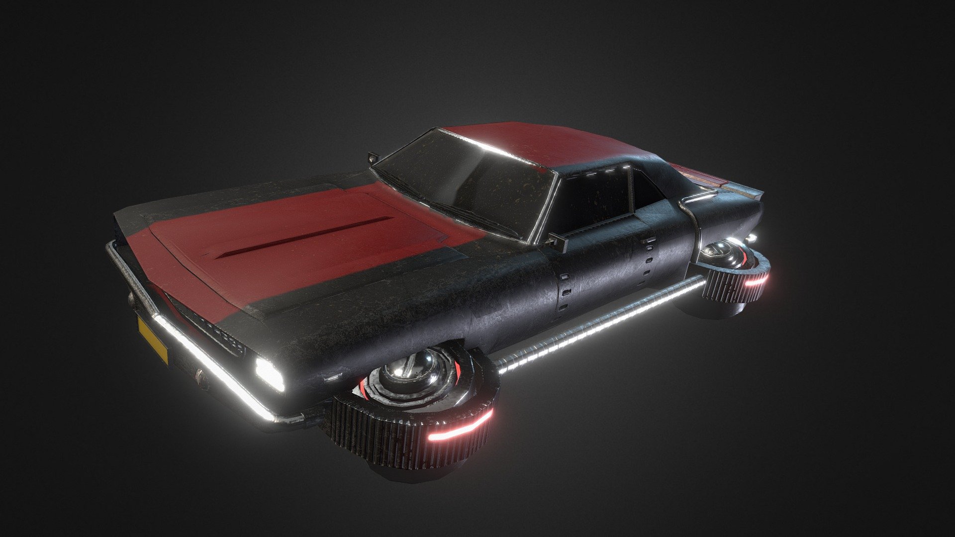 A car upgraded so it can fly!
Modeled in 3DS max with +-5500 polys
and textured in substance painter - Futuristic flying car - 3D model by KelticVermeersch 3d model