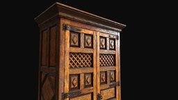 Spanish Cupboard cabinet, old, spanish, cupboard, wood, interior