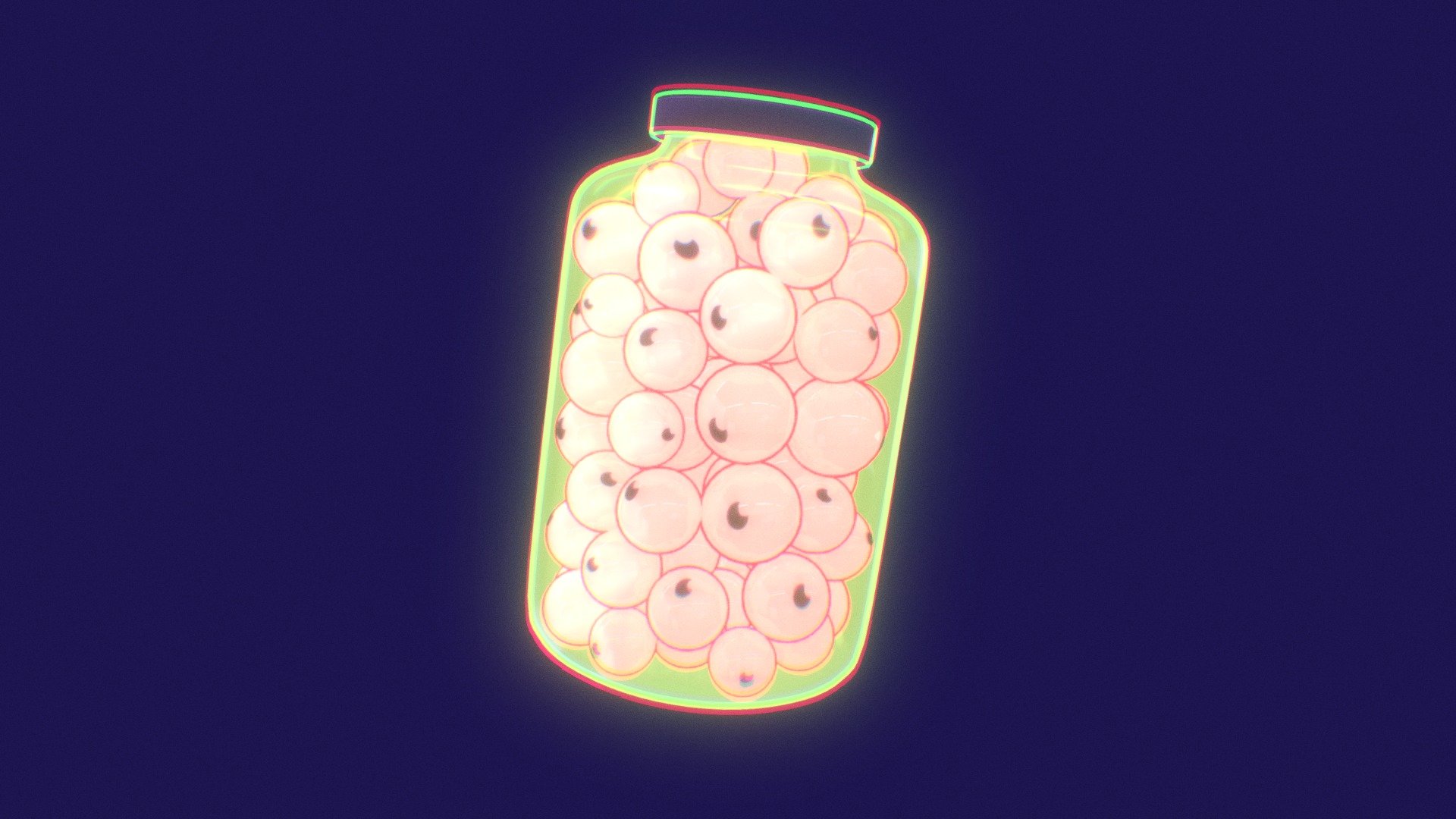 A jar full of eyes 3d model