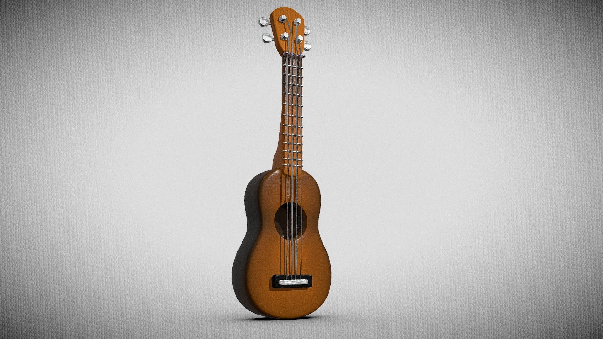 A little stylized ukelele with UVs 3d model