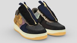 TRAVIS SCOTT X Nike Air Force 1 Cactus Jack people, urban, secondlife, ar, shoes, imvu, sl, nike, trainer, footwear, tactical, sneaker, adidas, yeezy, sims, jordan, streetwear, shoescan, nft