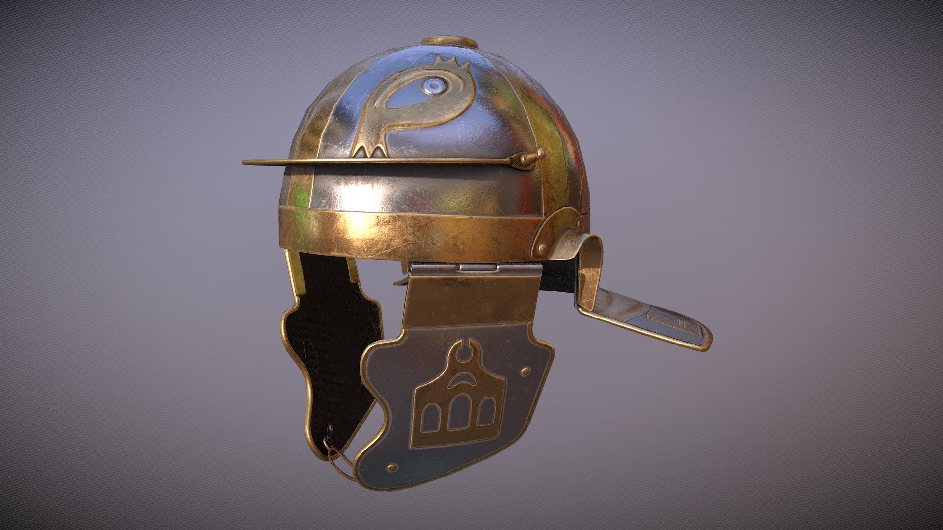 This is the Roman Italic D Krefeld. Model made for Eagle Rising 3d model