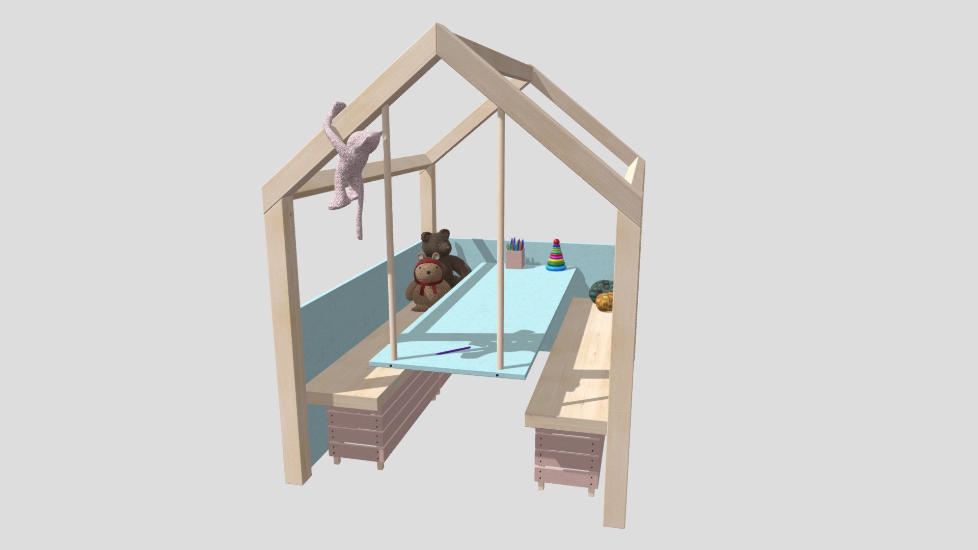Highly detailed 3d model of&nbsp;playground equipment with all textures, shaders and materials. It is ready to use, just put it into your scene 3d model
