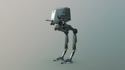 Starwars AT-ST mechanical, walker, at-st, atst, substancepainter, substance, modeling, starwars