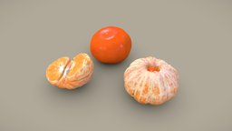 Mandarin pack fruit, fruits, tangerine, mandarin, 3dscan, fruit-scan, mandarin-orange
