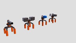Voxel Turrets qubicle, voxel