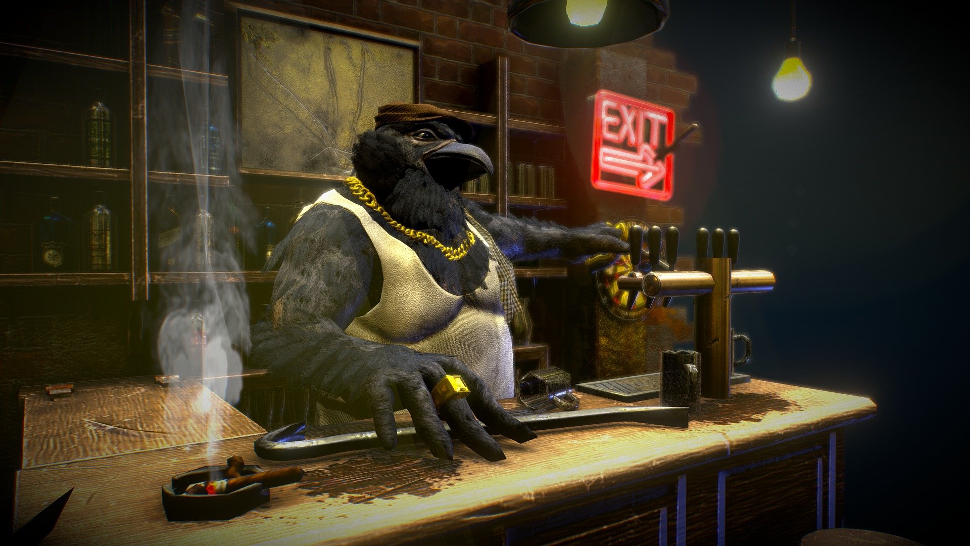 &ldquo;A crow in a bar with a crowbar