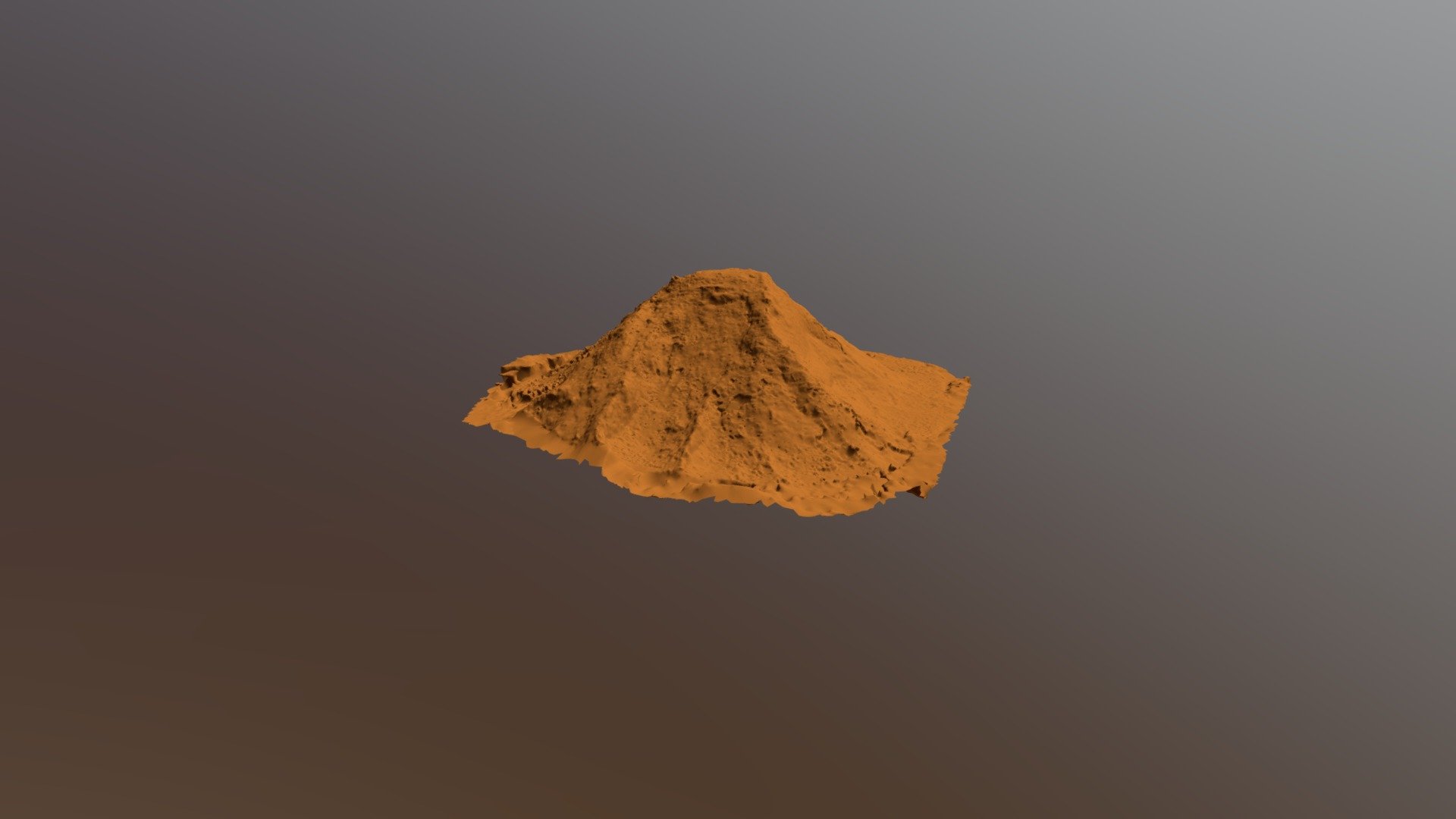 Meshroom 2019.1, reduced mesh, no texture

The fully textured model can be found here https://sketchfab.com/3d-models/sandpile-textured-79bcd682f0bd43faab414b1f45ab3a07 - Sand hill - Download Free 3D model by simfris 3d model