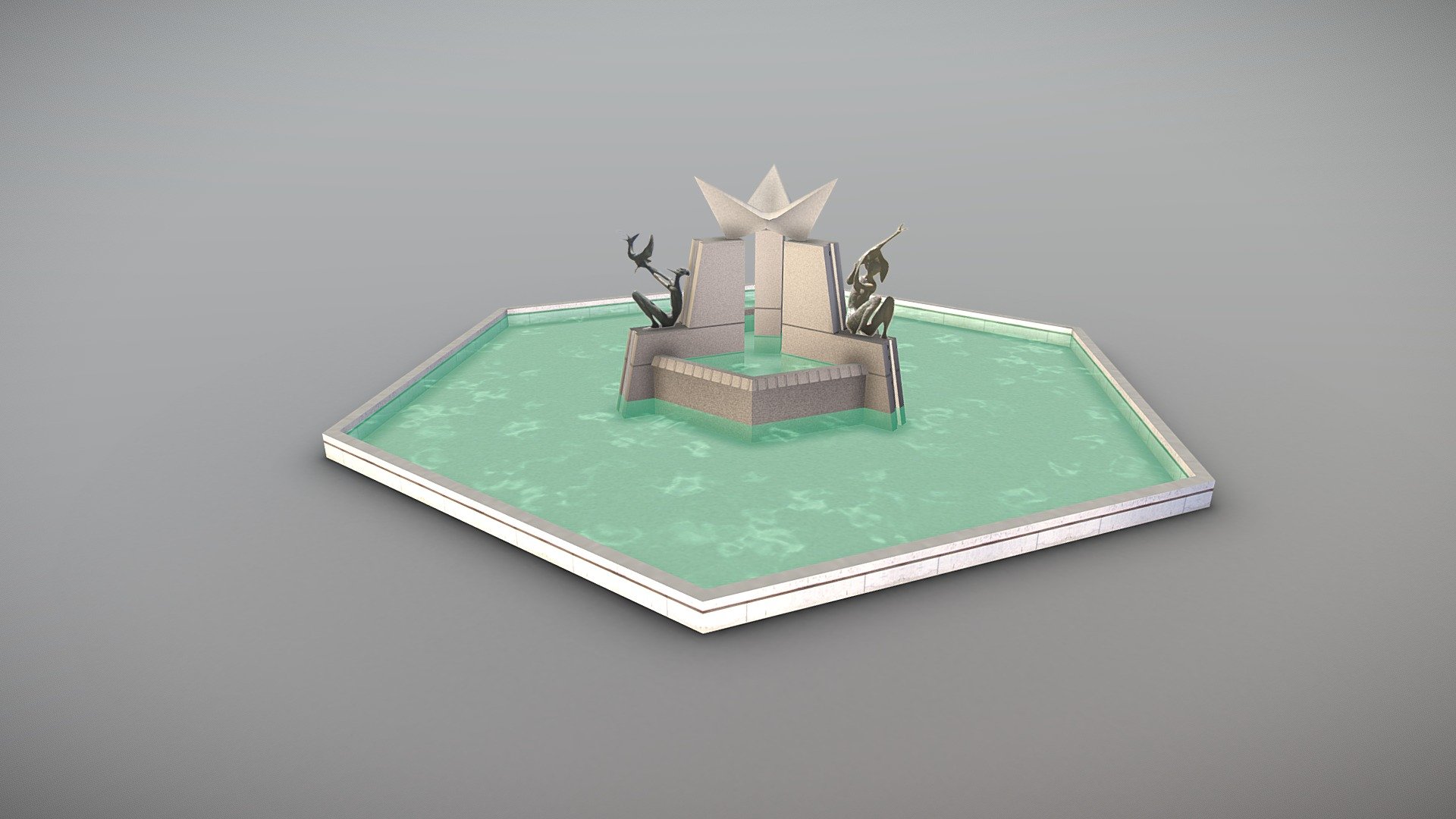 Texture: 512x512 Diffuse+Alpha - Adelaidevic Square - 3D model by Phuc Nguyen (@phucn) 3d model