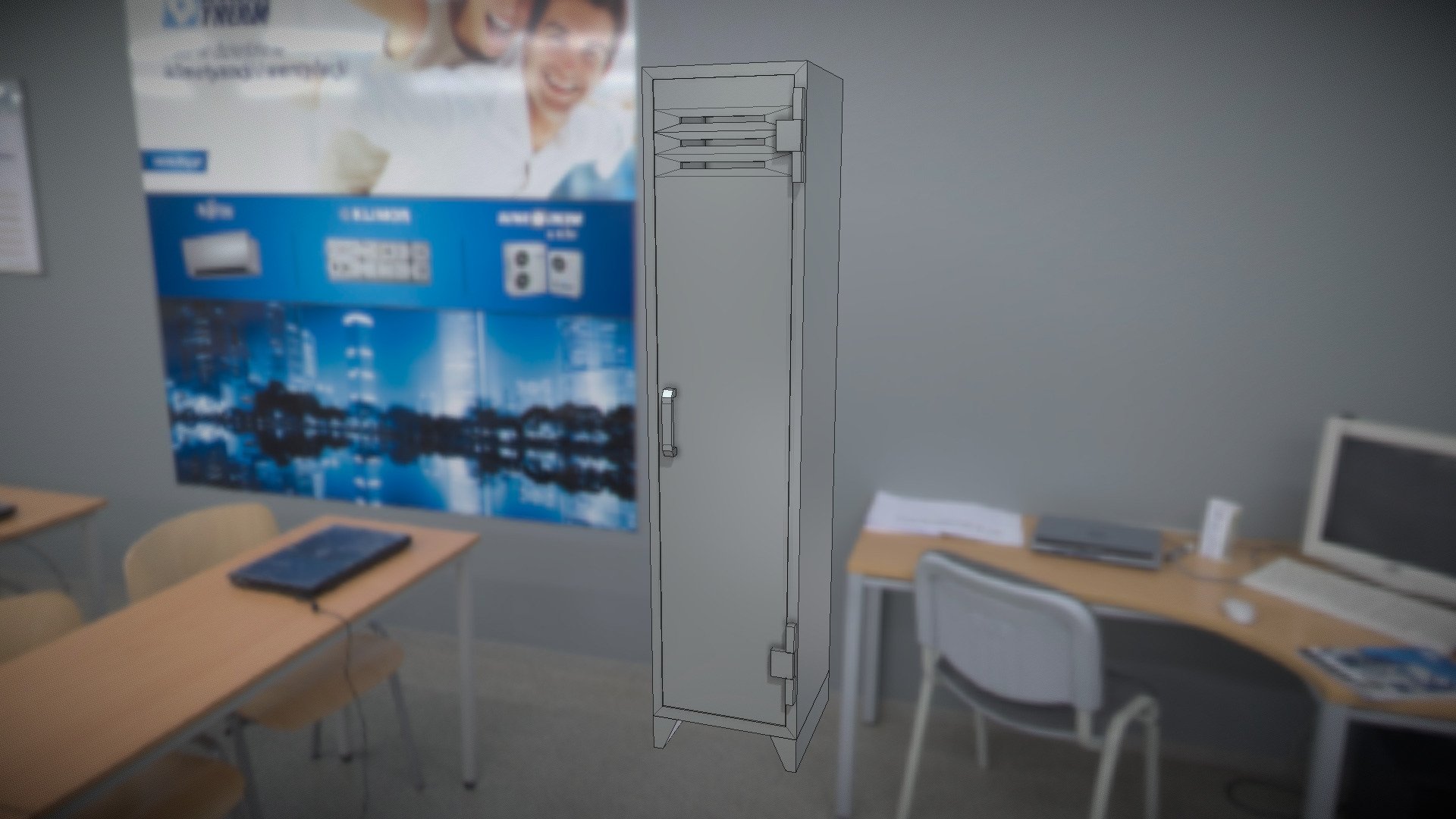 Here is an animated locker from the low-poly break room scene.











 - Low-Poly Locker with Animations - Buy Royalty Free 3D model by VIS-All-3D (@VIS-All) 3d model